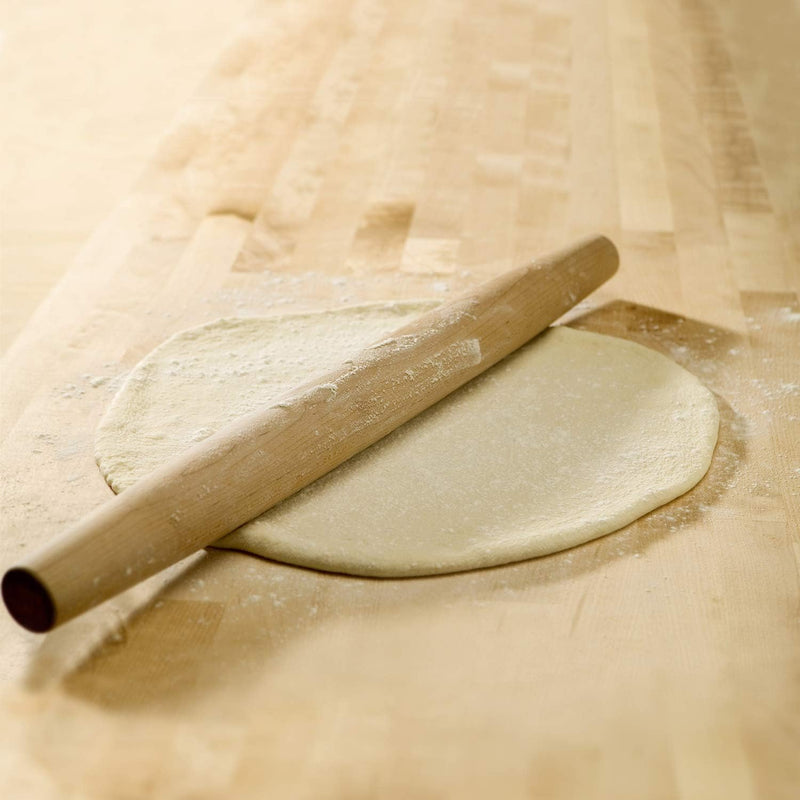 French Rolling Pin 18 Inches - Wooden for Fondant Pie Crust Cookie Pastry Dough - Kitchen Utensil