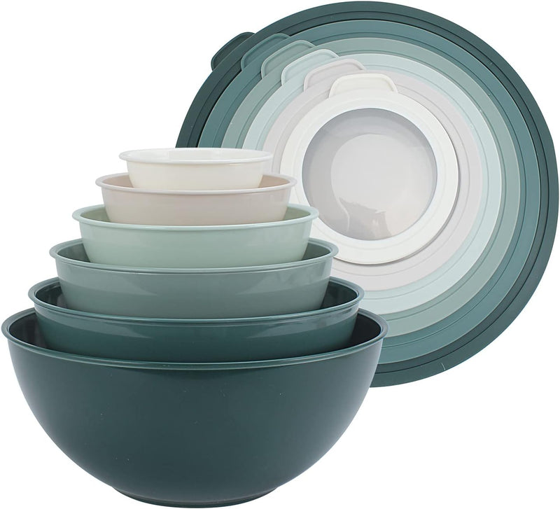 COOK WITH COLOR 12-Piece Nesting Mixing Bowls Set - Blue