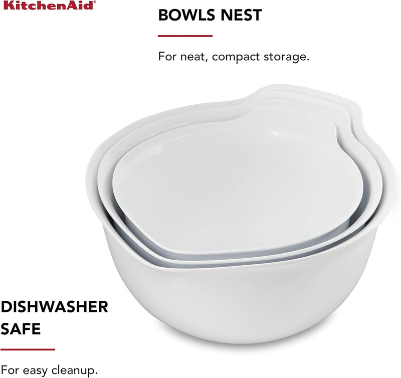 KitchenAid Mixing Bowls Set of 3 Empire Red 2 Quarts