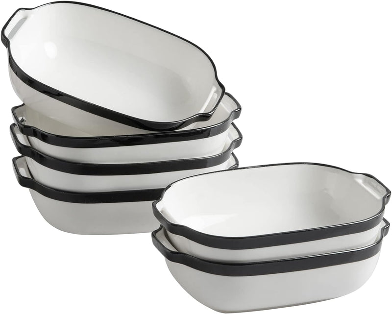 Ceramic Oval Gratin Dishes Oven Safe Set of 4 - 115oz