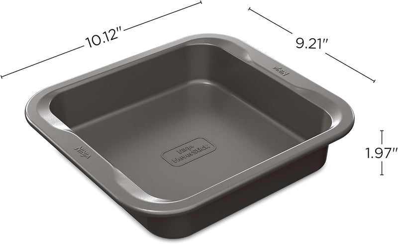 Ninja Foodi NeverStick 8 Square Cake Pan - Non-Stick Oven  Dishwasher Safe Grey