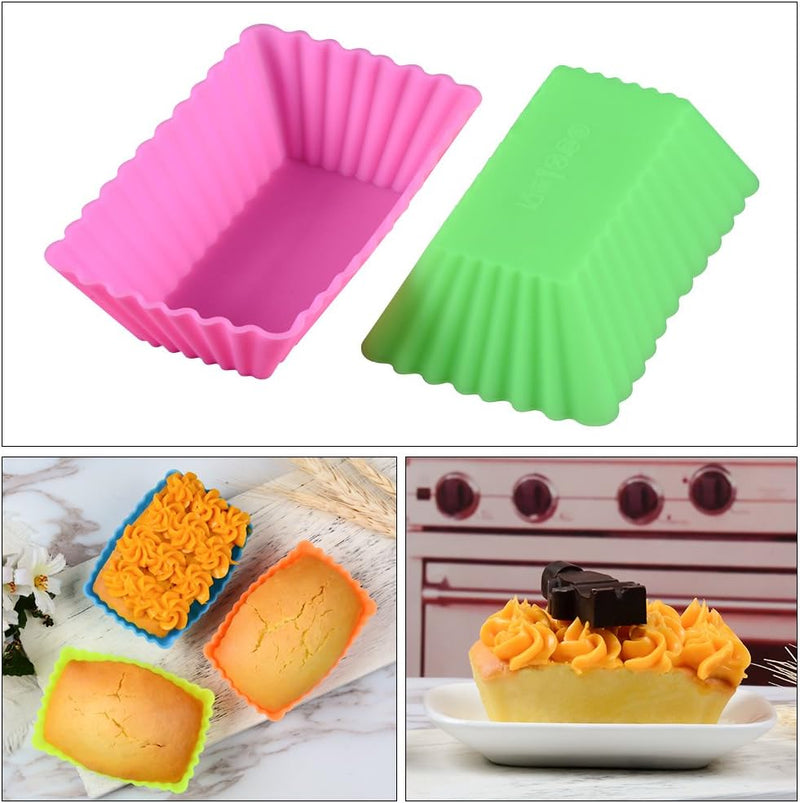 Silicone Muffin Pan - 12 Cup Nonstick Baking Tray for Muffins Cakes and Fat Bombs - Energywave 2-Pack