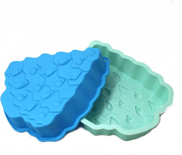2-Pack Silicone Christmas Tree Cookie Cake Mold - X-Haibei 75 inches