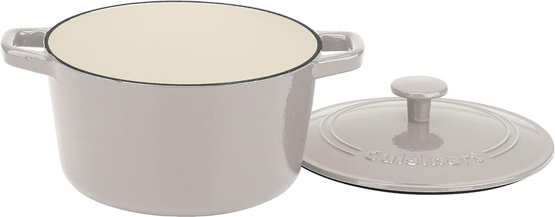 Cuisinart Cast Iron Round Covered Casserole - 7-Quart Seafoam Green