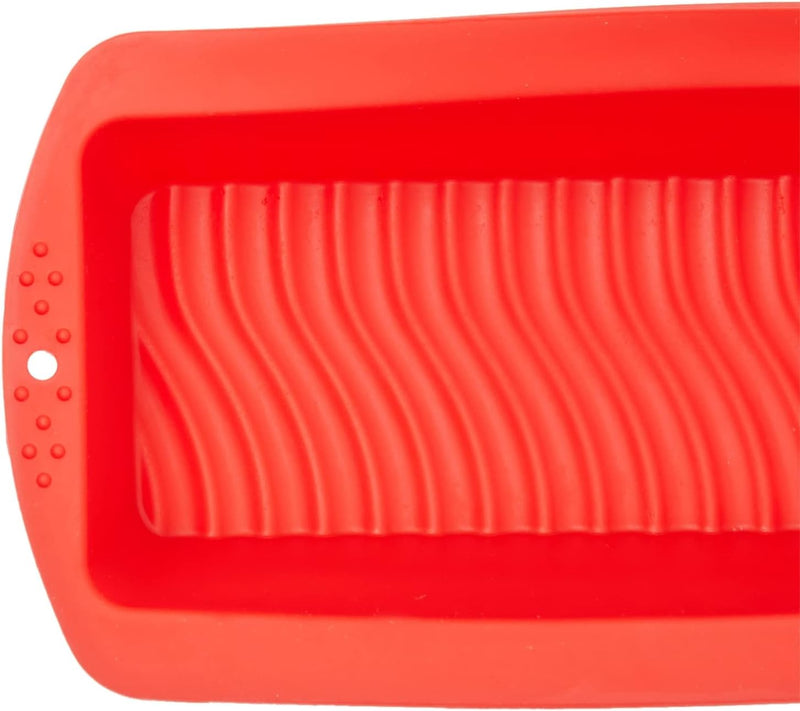 Juvale 4-Piece Nonstick Silicone Bakeware Set - Red Square Pans for Brownies Bread Cake and Pie