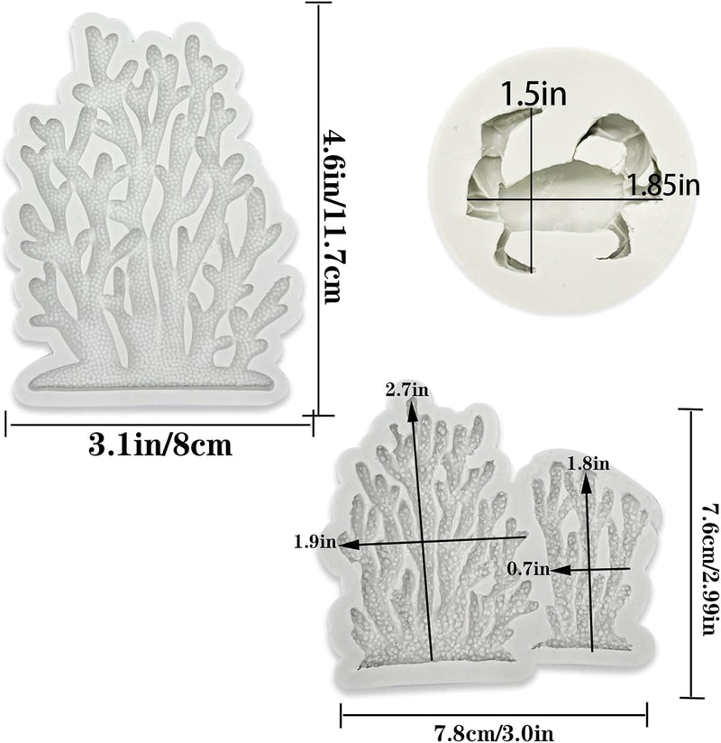 Marine Theme Cake Fondant Silicone Mold - Set of 3