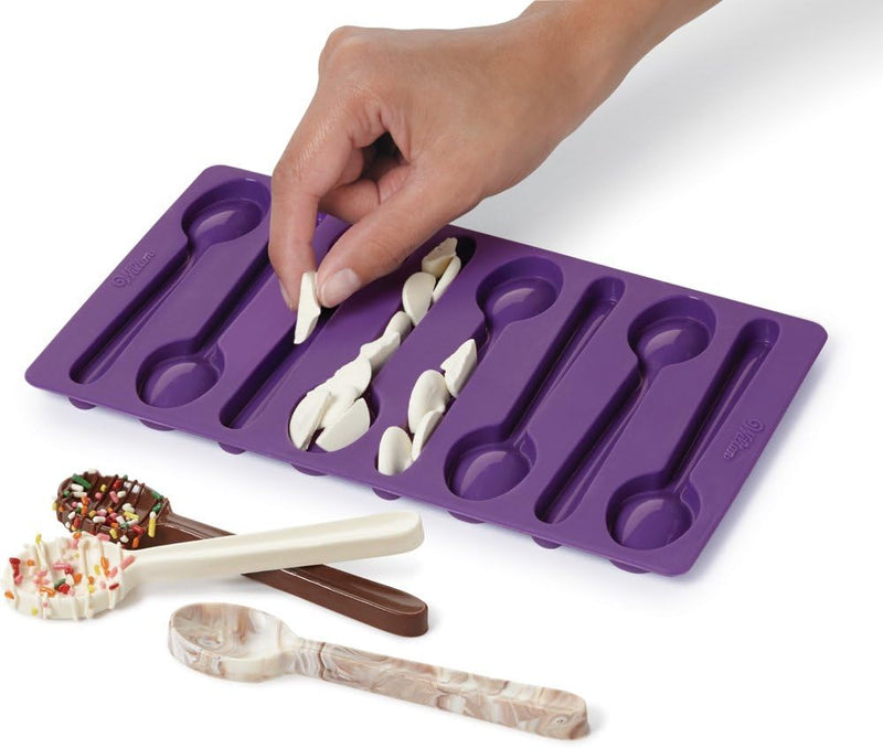 Wilton Silicone Candy Mold - Purple Spoon Shape