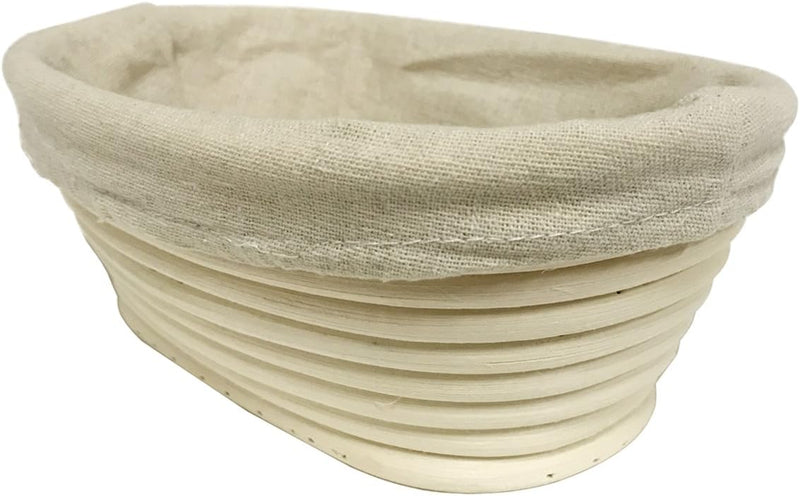 Handmade Banneton Bread Dough Proofing Basket with Linen Liner