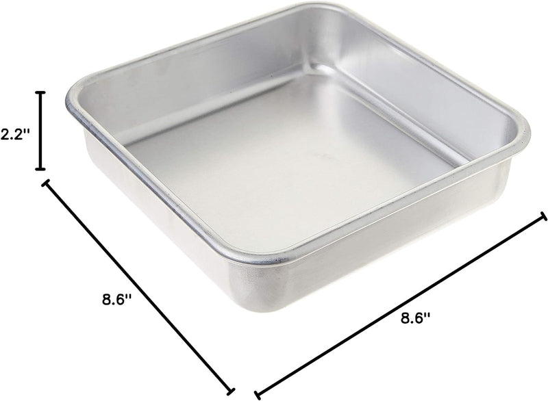 Nordic Ware Naturals Aluminum Commercial 8 x 8 Square Cake Pan - Silver