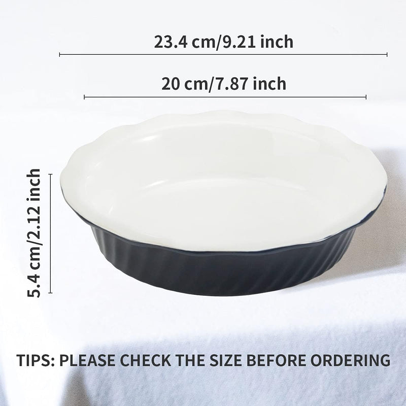 9 Ceramic Pie Pan Set - 2 Pack