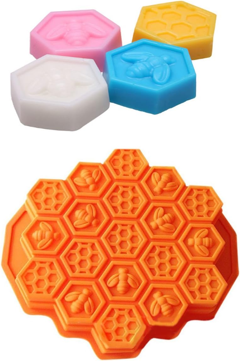 19-Hole Silicone Mold - Orange for Soap Cake  Party