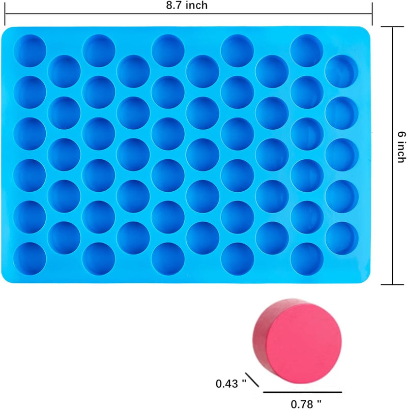 Silicone Candy Molds - 252 Cavity for Hard Candy Gummy Caramels Chocolate Ganache Ice Cubes