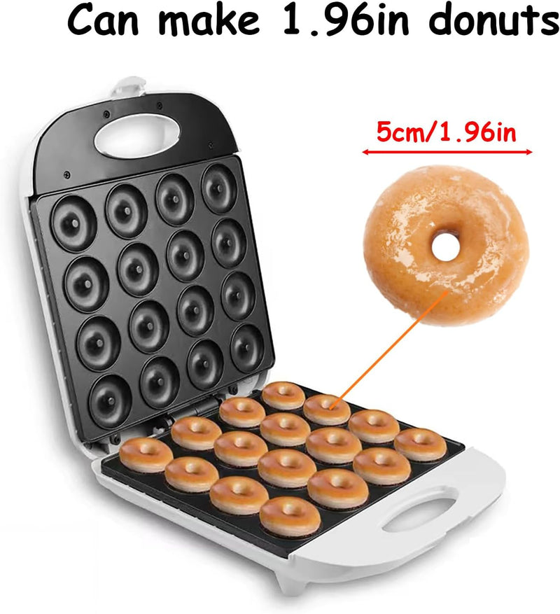 1400w Mini Donut Maker Machine for Family Gatherings and Dessert Making - Black