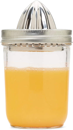 Jarware - 82654 Jarware Stainless Steel Citrus Juicer Lid for Mason Jars, Wide-Mouth, Metallic