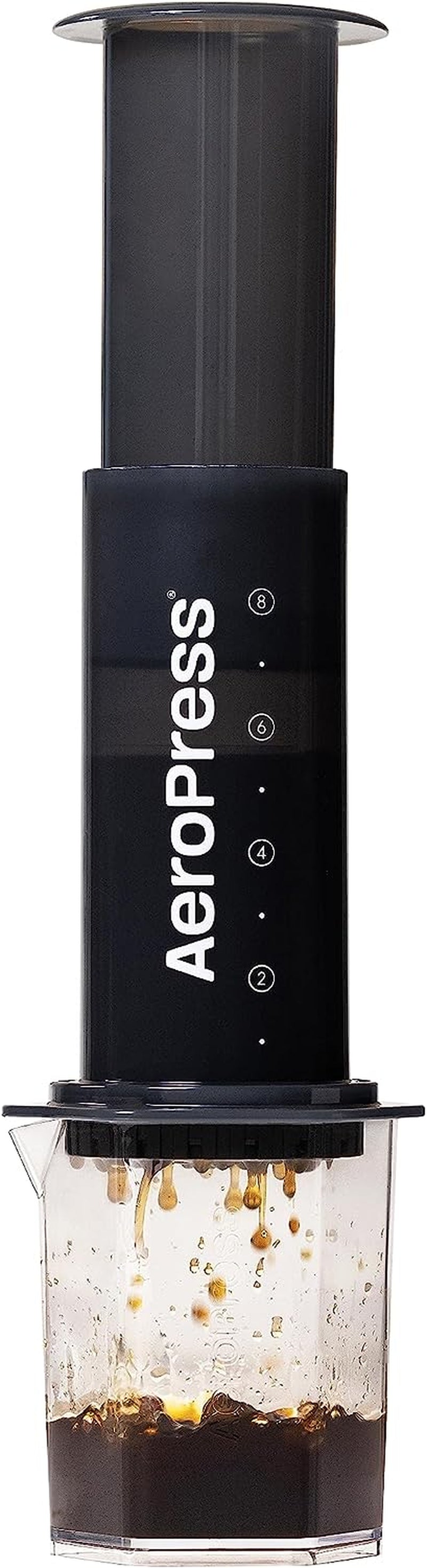 Aeropress Original Coffee Press – 3 in 1 brew method combines French Press, Pourover, Espresso - Full bodied, smooth coffee without grit, bitterness - Small portable coffee maker for camping & travel