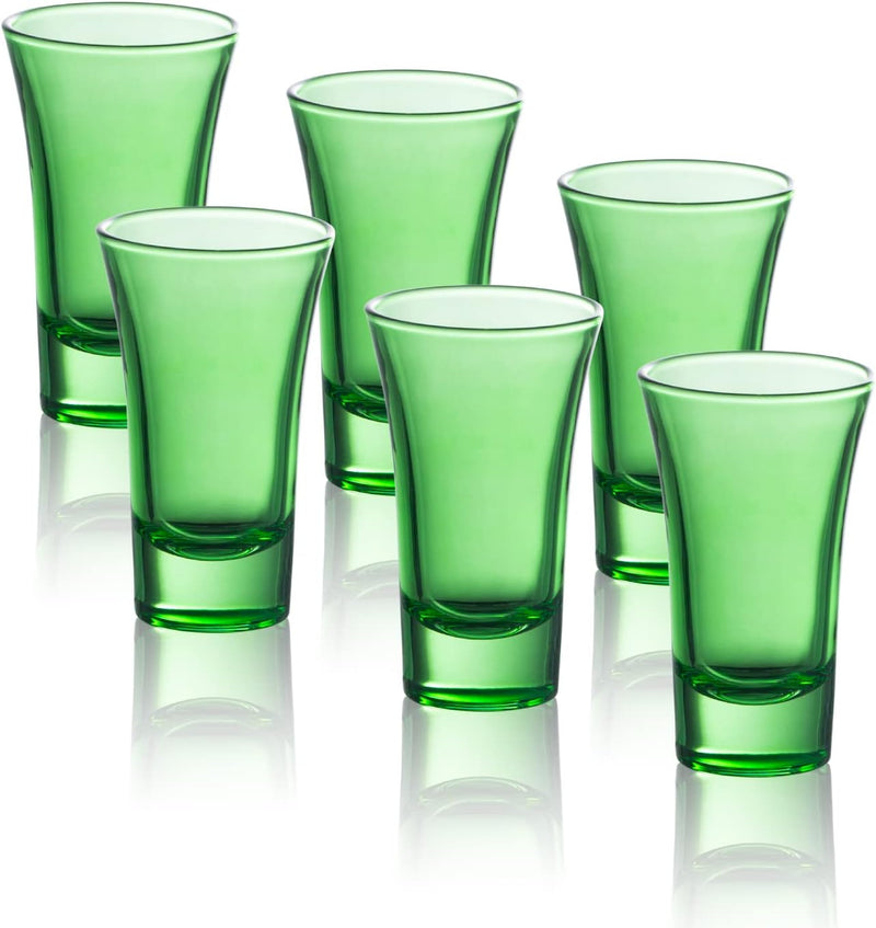 M&N HOME 6-Pack Heavy Base Shot Glass Set, 2-Ounce Shot Glasses