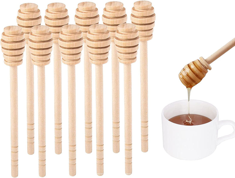 DESIOLE Wooden Honey Mixing Stirrer Honey Dipper Sticks Honey Spoon