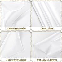 6 Pack White Satin Tablecloth Rectangle Silky Satin Table Cover Linens for Buffet Table Parties Holiday Dinner Wedding Banquet Decoration (57'' X 108'')