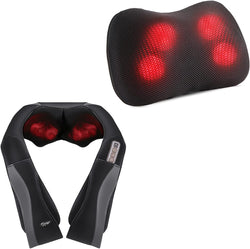 Careboda 2 Pack Back Neck Shoulder Massager with Heat, 3D Kneading Deep Tissue Electric Massage