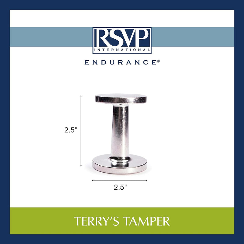 RSVP International (TAM) Dual Sided Coffee Espresso Tamper, Aluminum Alloy