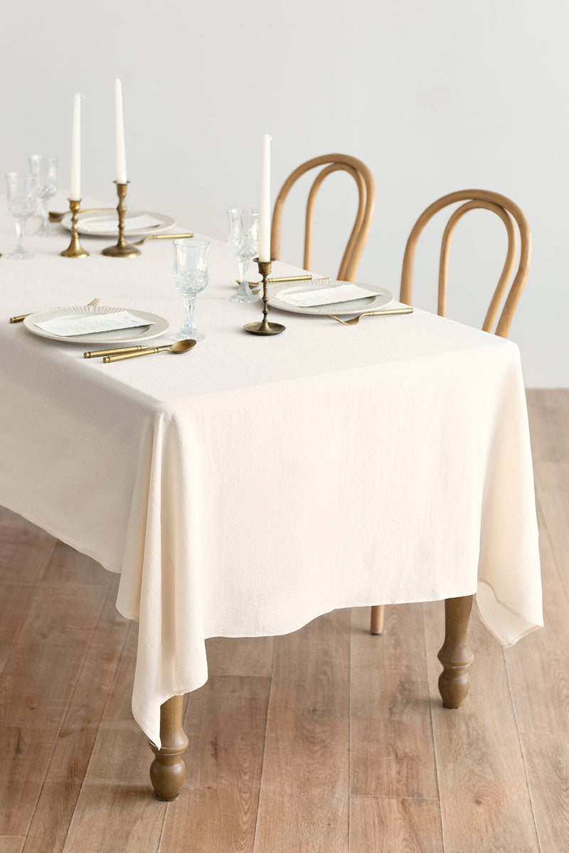Solid Wedding Reception Tablecloth - 2 Color Options  Clearance
