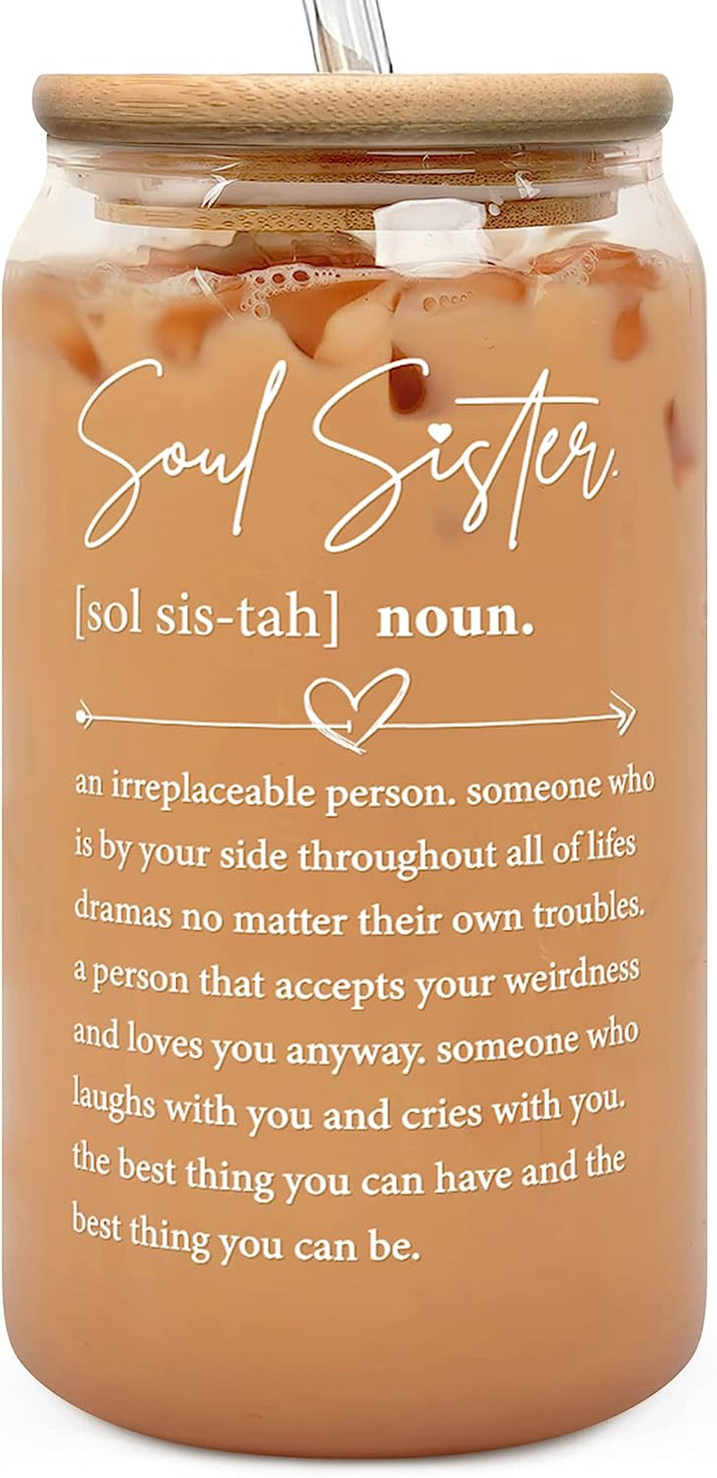 Friendship Gifts for Women Friends, Gifts for Friends Female, Gifts for Best Friend - Gifts for Sister, Sisters Gifts - Sister Birthday Gifts from Sister - Christmas Gifts For Women - 16 Oz Can Glass