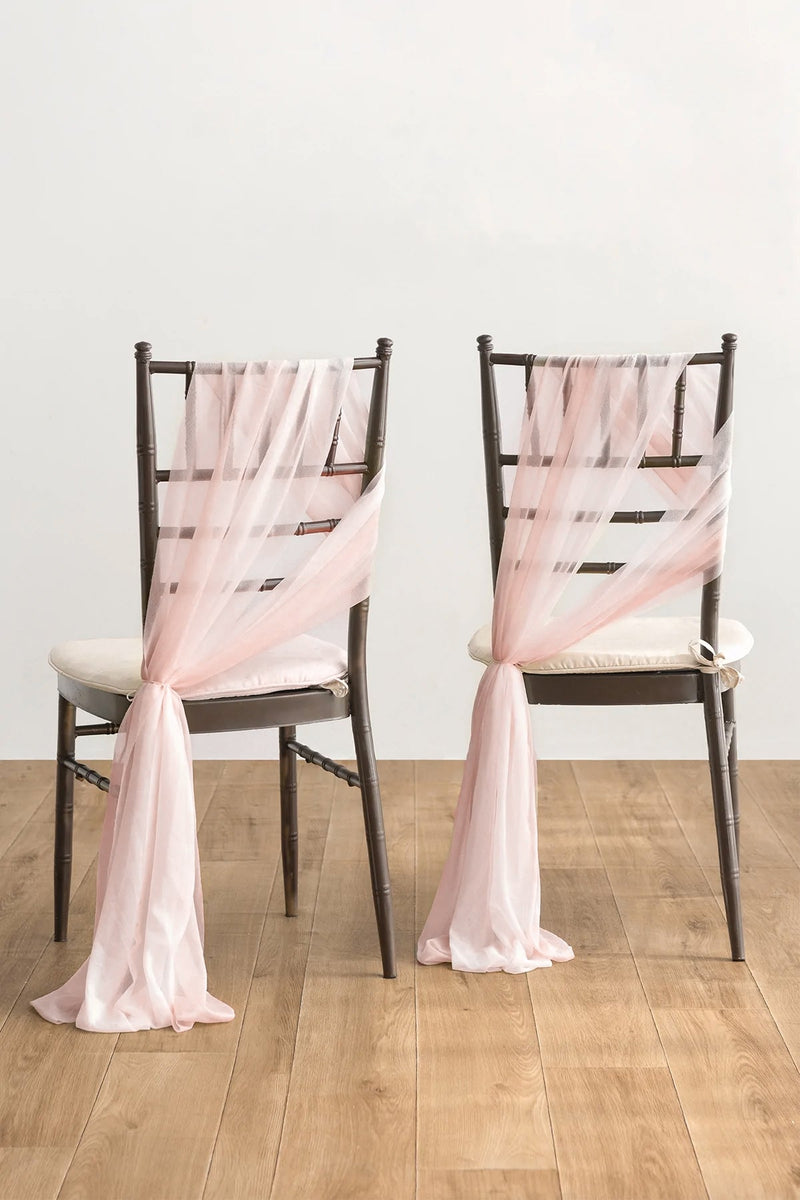 Blush  Cream Wedding Aisle Chair Flower Decoration