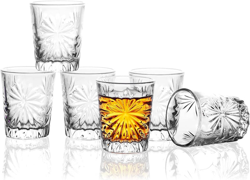 Valeways 1.75oz Mini Shot Glass Set of 6/Clear /Tasting Glasses/Cordial Glasses/Sherry Glasses/Glasses Snifters/Cute Shot Glasses