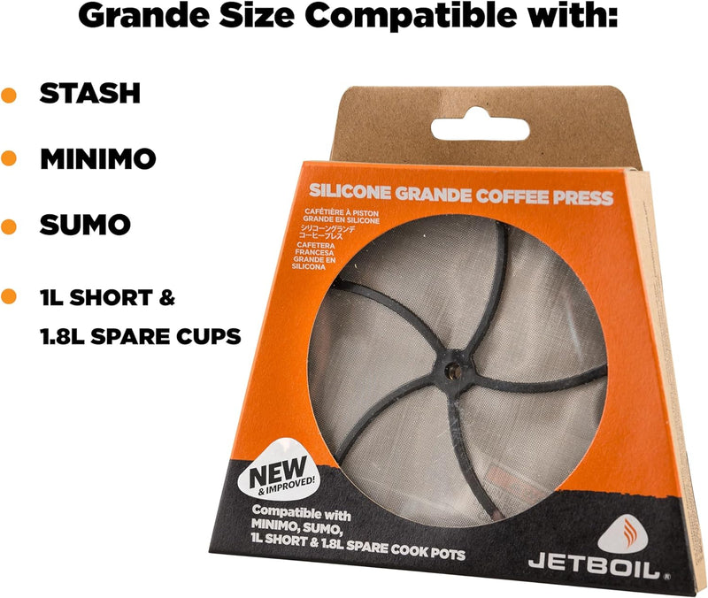 Jetboil Silicone French Press Coffee Maker Camping and Backpacking Stoves,1000 milliliters Grande