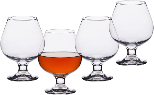 Juvale Brandy Snifter Glasses, Set of 4 for Cognac, Bourbon, Scotch, Whiskey (16 oz)