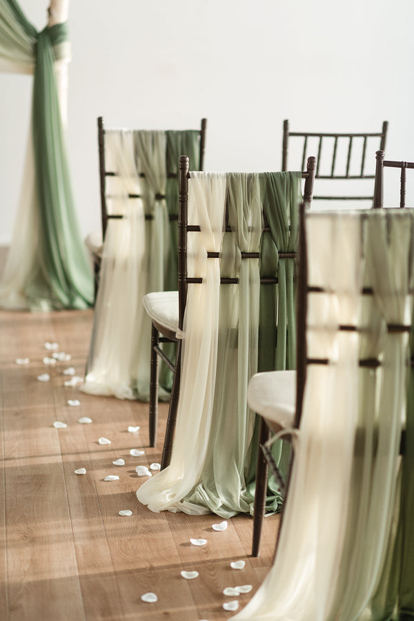 Ombre Aisle Markers in White  Sage - Clearance