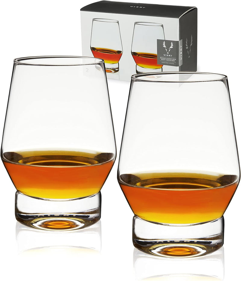 Viski Wingback Brandy Glass glassware set, Stemmed Wine glasses, Cocktail Glass Gift, Perfect for Bourbon, Rye, Scotch, and Mezcal, Set of 2, 17oz