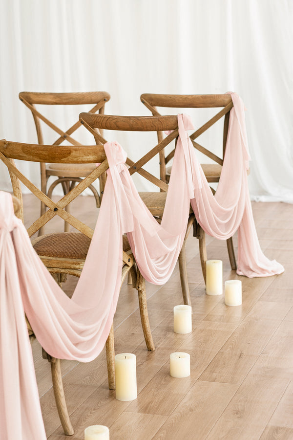 Blush  Cream Ceremony Aisle Markers - Pre-Styling