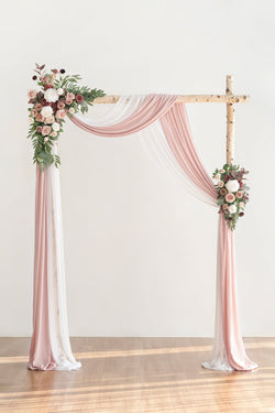 Flower Arch Decor with Drapes - Dusty Rose  Mauve