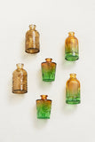 Gradient Glass Vases for Decoration in Emerald & Tawny Beige