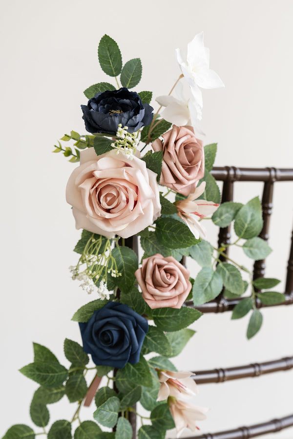 Dusty Rose  Navy Wedding Hanging Chair Back Decoration