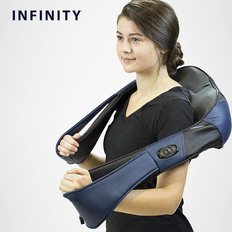 Infinity Shiatsu Sport Cordless Rechargeable Kneading Neck and Back Massager, 4 Programs, Speed Control