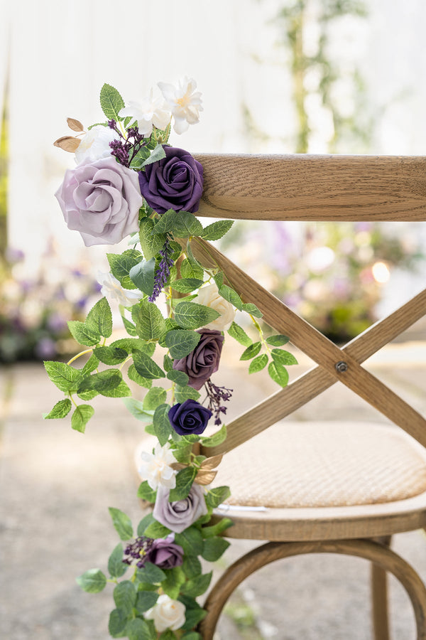 Lilac  Gold Wedding Hanging Chair Back Decoration