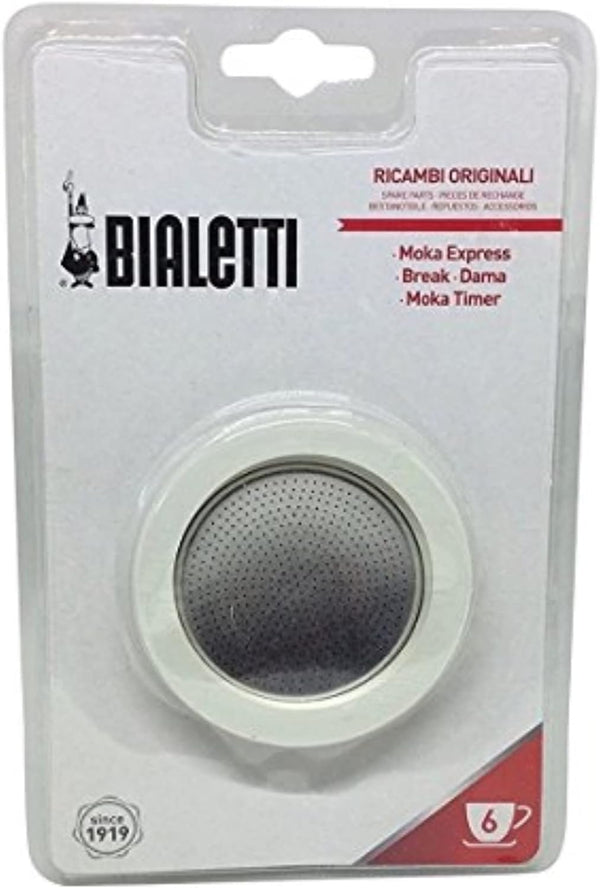 Bialetti Replacement Gasket & Filter for 6 Cup Espresso Maker