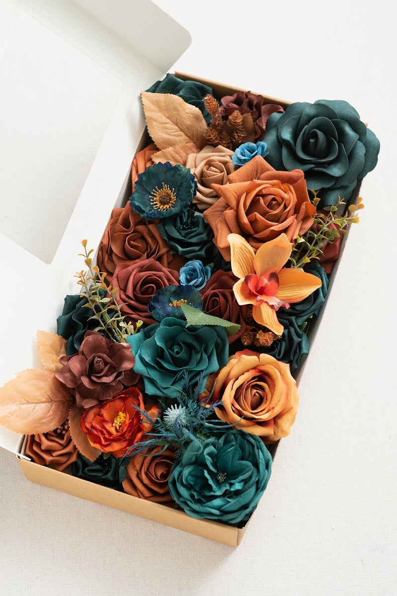Designer Teal Flower Boxes