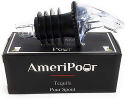 Ameripour - Speed Pourer - Patron Pour Spout - Made 100% In The USA. Free Flow Bar Spouts That Don't Leak - No Cracks, Just A Smooth Cocktail Pour Every Time. (Clear)