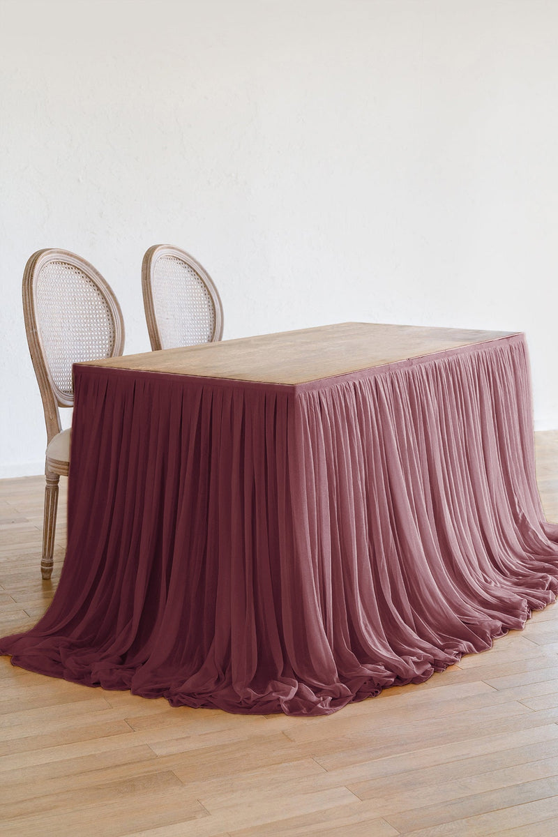 Table Linens in Romantic Marsala