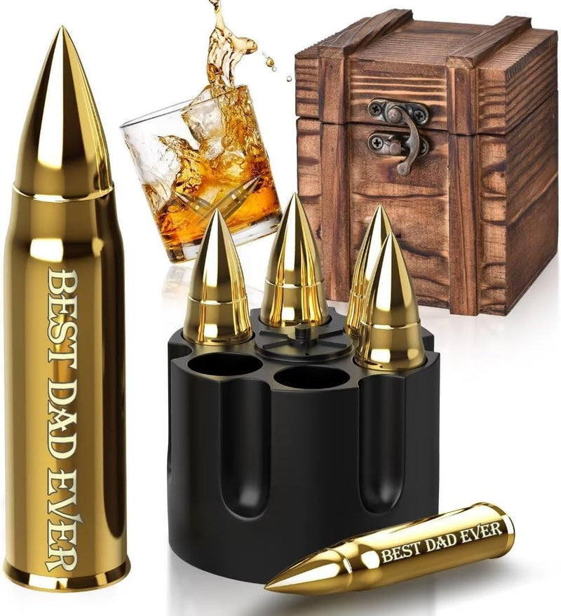 Gifts for Men Him Dad Christmas, Whiskey Stone Gifts for Husband Anniversary, Unique Birthday Gift Ideas for Dad from Daughter Son Wife, Cool Stuff, Bourbon Gadgets for Grandpa Uncle Father