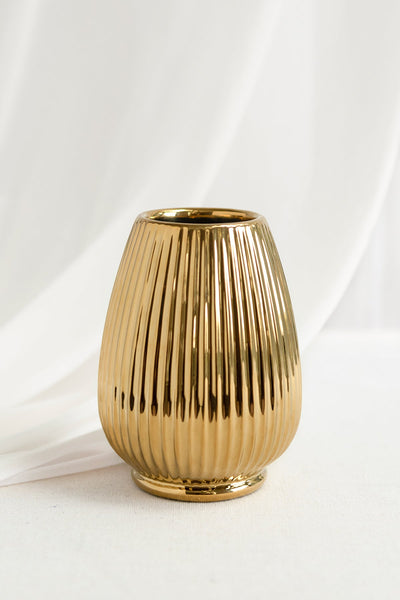 Gold Metallic Ceramic Vases - 3 Styles