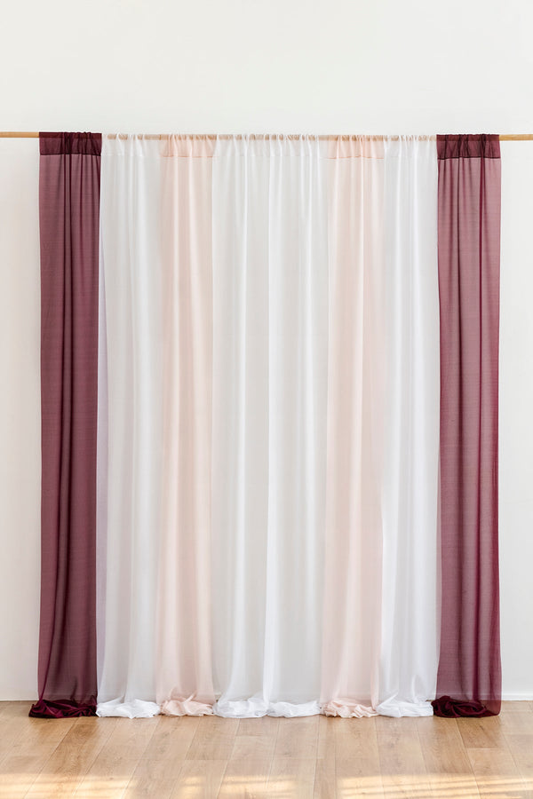 Romantic Marsala Backdrop Curtain