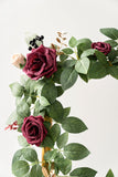 5ft Rose Leaf Flower Garland in Romantic Marsala