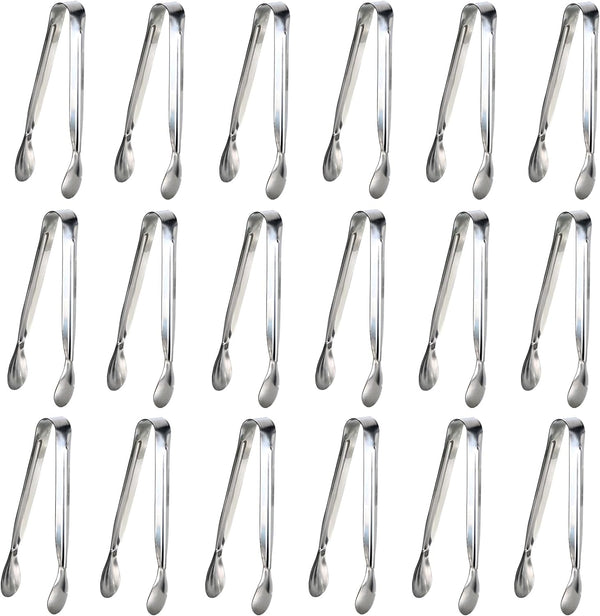 18PCS Mini Tongs for Appetizers, 5Inch Serving Tongs, Ice Tongs Appetizer Tongs, Small Tongs for Serving Food, Kitchen Utensils for Sugar Cubes, Coffee, Tea Party, Dessert, Charcuterie Board