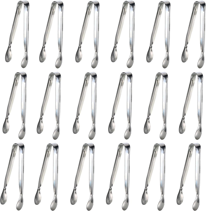 18PCS Mini Tongs for Appetizers, 5Inch Serving Tongs, Ice Tongs Appetizer Tongs, Small Tongs for Serving Food, Kitchen Utensils for Sugar Cubes, Coffee, Tea Party, Dessert, Charcuterie Board