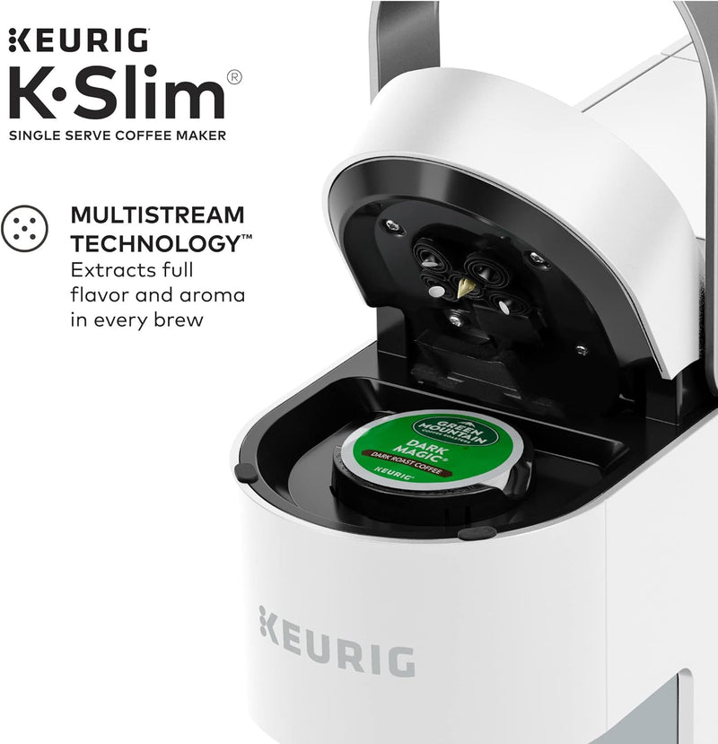 Keurig K- Slim Single Serve K-Cup Pod Coffee Maker, Multistream Technology, White