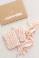 Cheesecloth Napkins & Table Runner Set in Blush & Cream